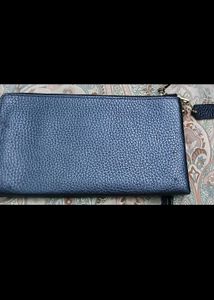 Coach Pebble Leather Wristlet Pouch