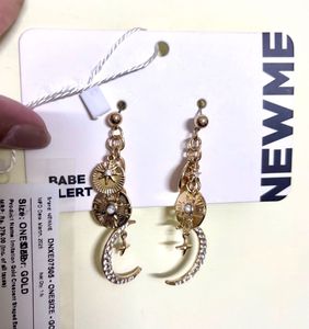 Celestial Moon &amp; Star Dangle Earrings