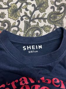Navy Blue "Strawberry Matcha" Graphic Tee