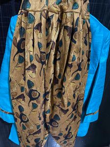 INDIAN ETHNIC FULL SLEEVS JACQUARD INDO WESTERN SHERWANI AND DHOTI SET