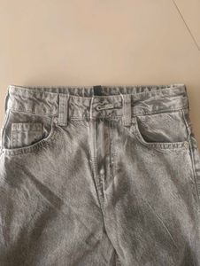 H&amp;M Grey Wide Leg Jeans