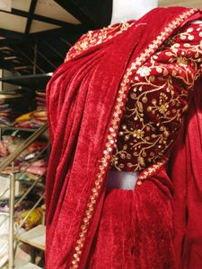 velvet saree