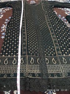 Elegant Black Embroidered Kurta with Dupatta