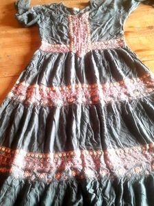 Ethenic Grey Colur Embroidery Work Gown