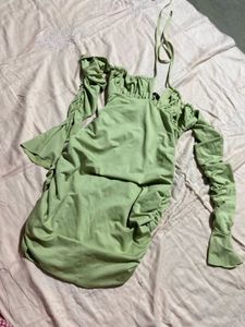 New Green Bodycon Mini Dress