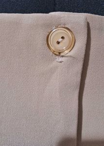 Not Khaki but Flax yellow Chic Beige Button-Up Cro