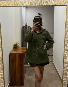GAFFY SPORT OLIVE GREEN QUILTED HOODED JACKET