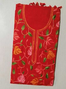 kashmiri Embroidery Woollen Unstitched Suit