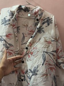 Floral Print Button-Up Shirt