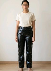 Unisex Black Patent Trousers Mint Condition