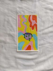 Psychedelic Hanging Plant Canvas Painting🪴