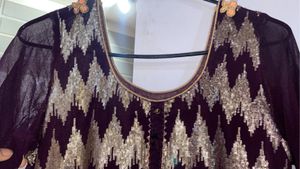 Geogrette Purple Colour Suit Pallazo