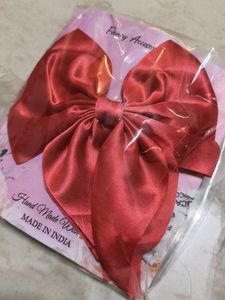 Red Satin Hair Accessories Set