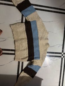 New Cozy Striped Button-Up Cardigan