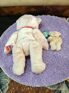 Vintage 80s Collectible Teddy bear plush with baby