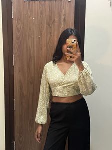 Chic Floral Print backless top