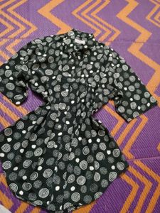 Stylish Black & White Print Top