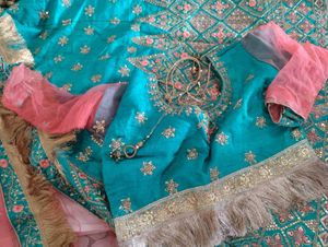 Elegant Teal Lehenga Choli