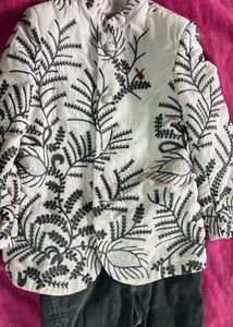 Designer Embroidered White  suit