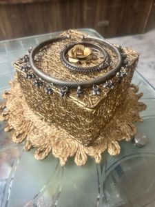 Oxidized Silver Kada &amp;   hasli with ghung
