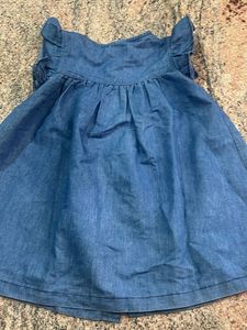 Cute Dinosaur Denim Dress for Girls