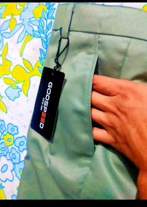 Men's Sage Green Formal Trousers