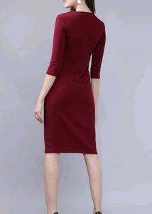 Price Drop - TT Maroon Knee-Length Dress