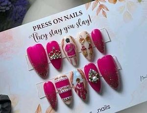 Press On Nail Set - Pink