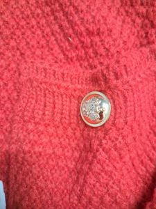 NEW WITH TAG Chic Red Knit Cardigan