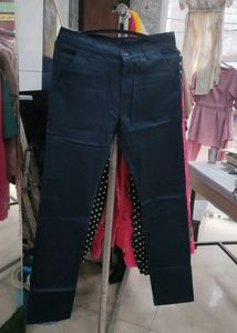 Dark Blue Straight Leg Jeans