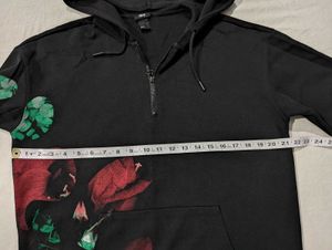 H&amp;M Floral Print Zip Hoodie