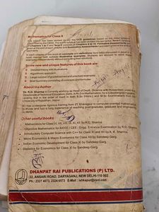 Old Version Rd Sharma With A Bad Condition!