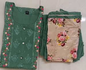 Embroidered Kurta Set with Dupatta