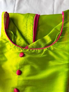 Vibrant Lime Green Kurta