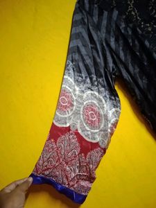 Stylish Black Printed Kurta Set with Dupatta