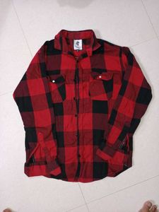 Classic Red & Black Plaid Flannel Shirt(Pack Of 2)
