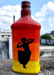 Bharatanatyam Pose Bottle Art