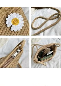 Cute Daisy Straw Crossbody Bag