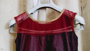 DEEP WINE THREE PIECE HEAVY GOWN