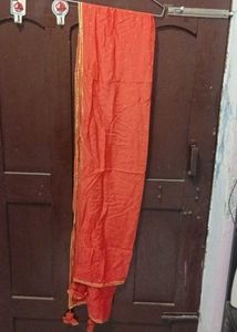 Orange Embroidered Kurta
