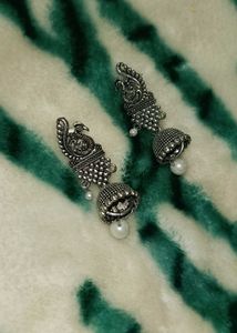 Oxidized Jhumka Earrings