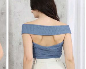 Stylish Blue Crop Top
