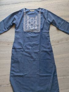 Blue Embroidered Kurta