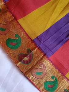 Vibrant Striped Ethnic Skirt