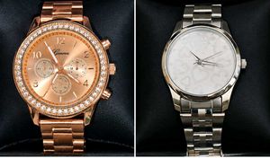 Geneva Rose Gold & Silver Women's Watches