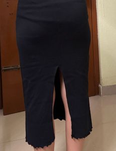 jersey pencil  midi Skirt