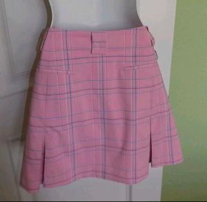orginal Nike Pink Plaid A-Line Mini Skirt