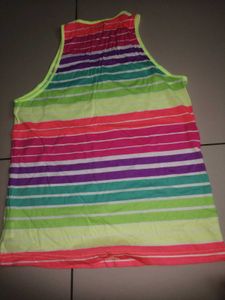 Colorful Striped Racerback Tank Top