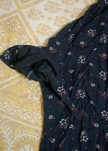 Stylish Women’s Floral Printed Shirt | Dark Blue C