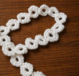White Crochet Waist Chain with Tassels